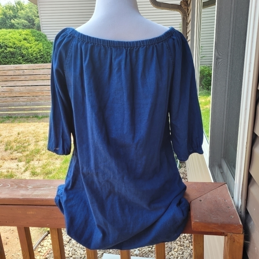 Madewell Off The Shoulder Bell Sleeve Dress Size XS - Picture 7 of 9
